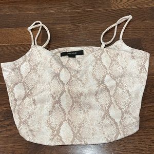 forever 21 snake skin top